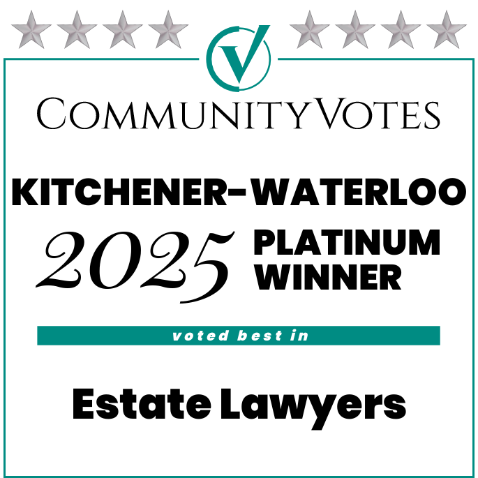 Community Votes Kitchener-Waterloo 2025 Platinum Winner for Estate Lawyers - Sherman Law LLP
