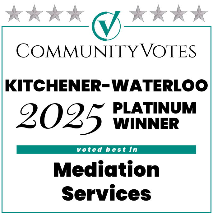 Community Votes Kitchener-Waterloo 2025 Platinum Winner for Mediation Services - Sherman Law LL