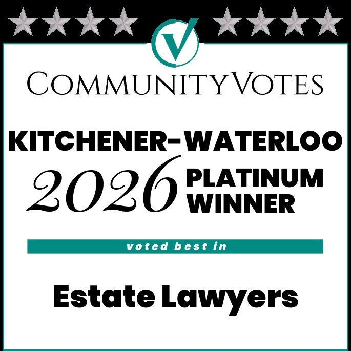 Community Votes Kitchener-Waterloo 2026 Platinum Winner for Estate Lawyers - Sherman Law LLP