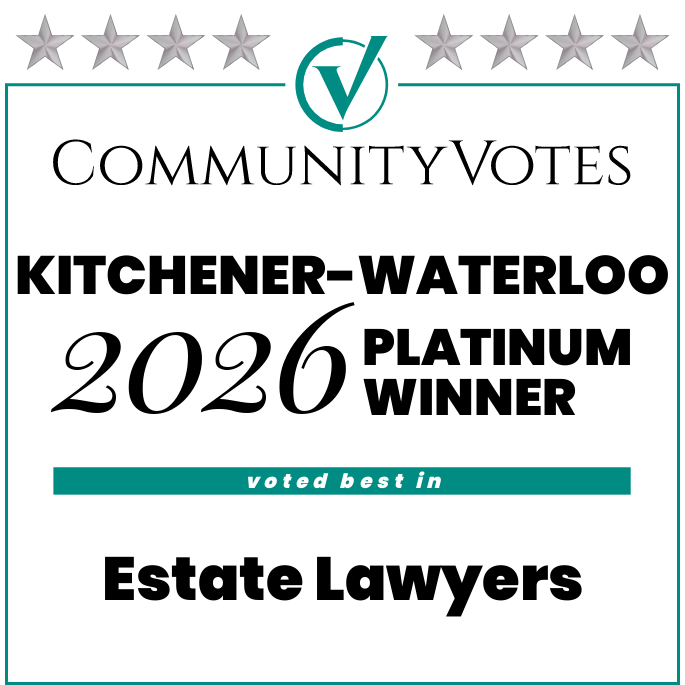Sherman Law LLP -  2026 Platinum Award Winner for Estate Lawyers - Community Votes Kitchener-Waterloo