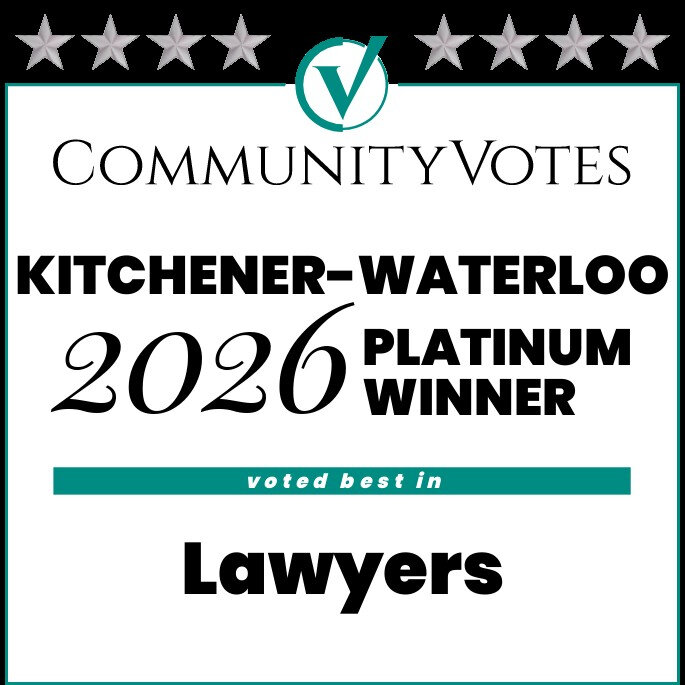Community Votes Kitchener-Waterloo 2025 Platinum Winner for Kitchener-Waterloo Lawyers - Sherman Law LL