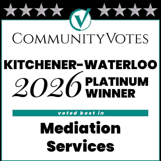 Community Votes Kitchener-Waterloo 2025 Platinum Winner for Mediation Services - Sherman Law LL